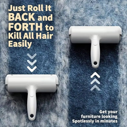 Pet Hair Removal Mitts & Rollers for Cats and Dogs Reusable Self-Cleaning Lint Roller Set for Furniture Couch Carpet ﻿